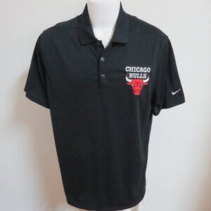 M-3XL BULLS Black Nike Dri-Fit Men's #84A Polo Shirt
